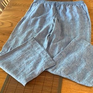 NWT Talbots drawstring linen pants size 16